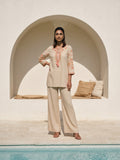 Philauri Cotton Embroidered Tunic with Palazzos