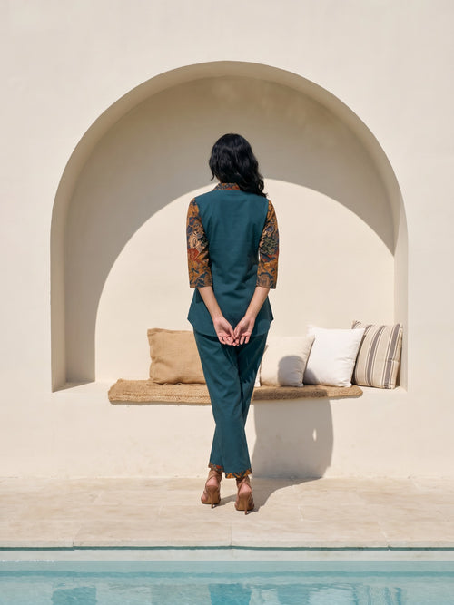 Philauri Cotton Printed Shirt with Trousers