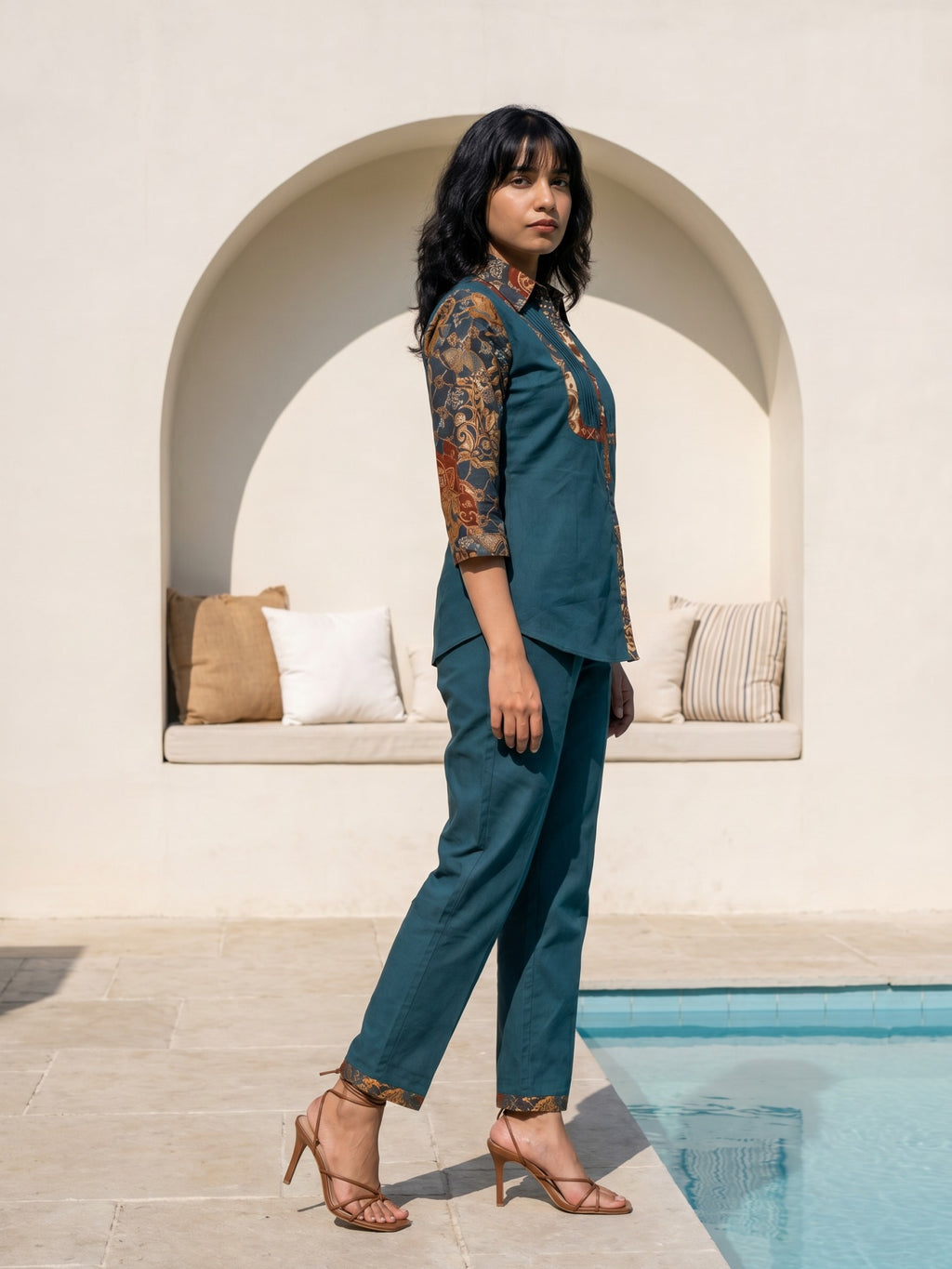 Philauri Cotton Printed Shirt with Trousers
