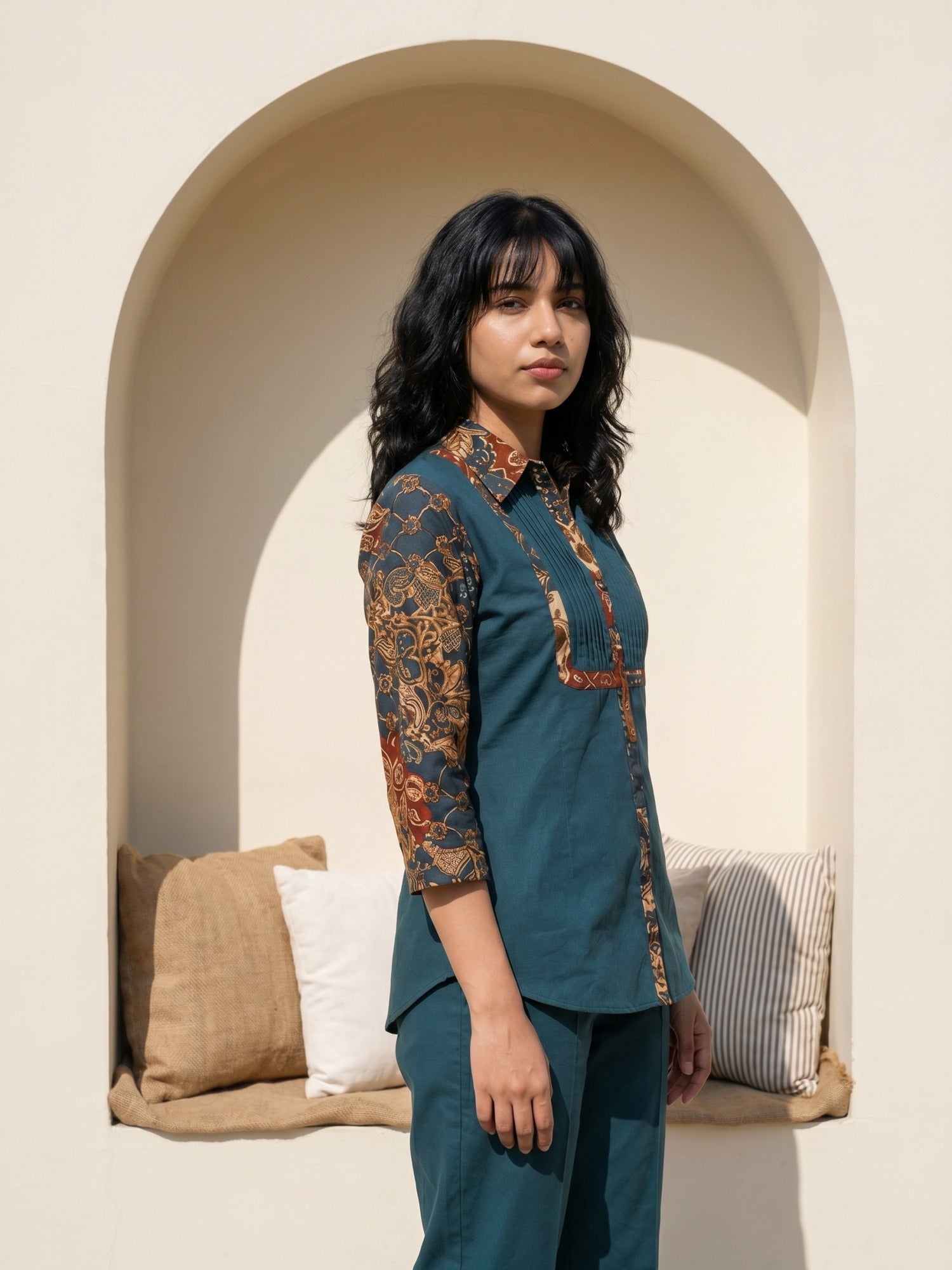 Philauri Cotton Printed Shirt with Trousers