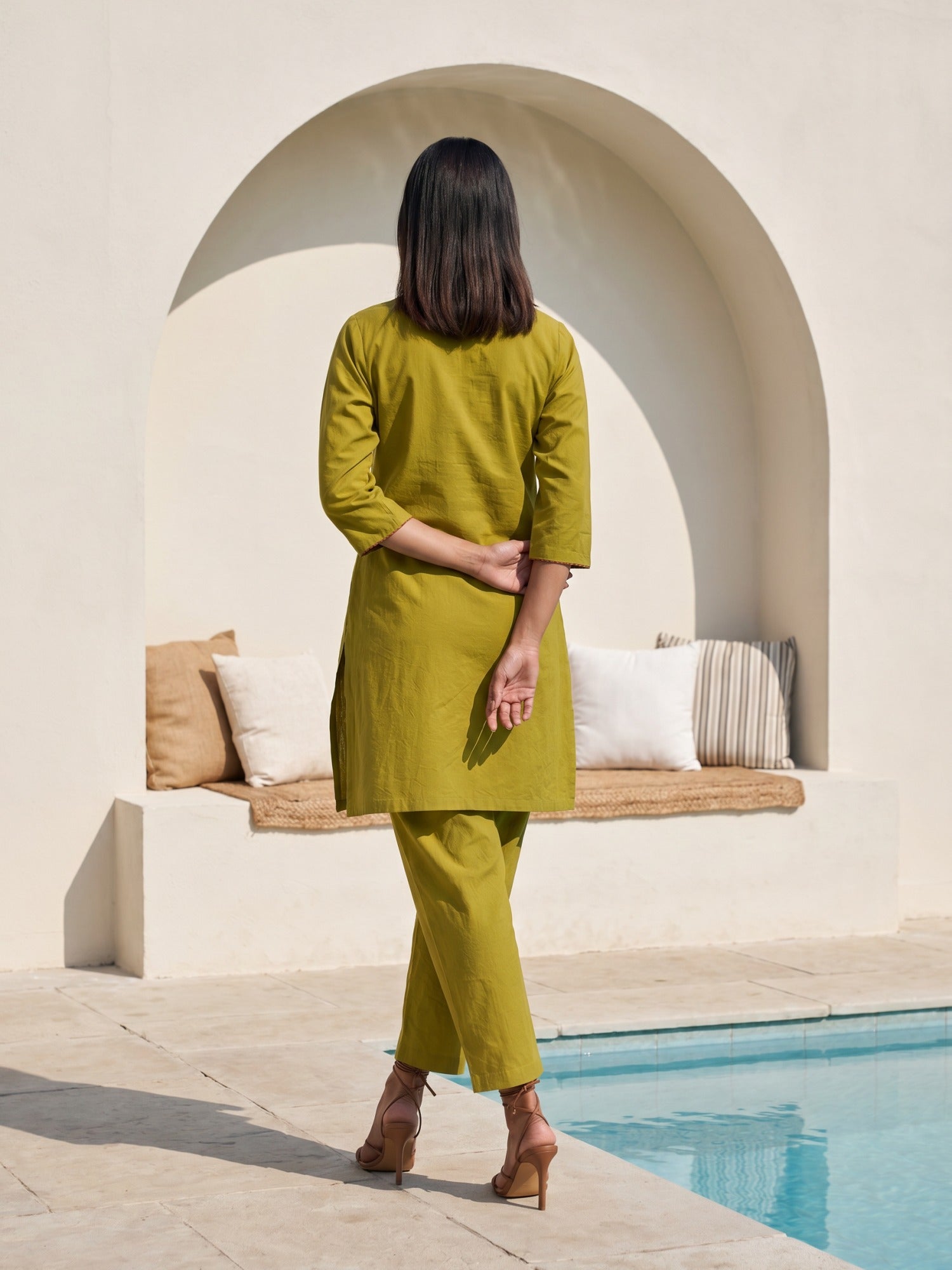 Philauri Cotton Embroidered Tunic with Trousers