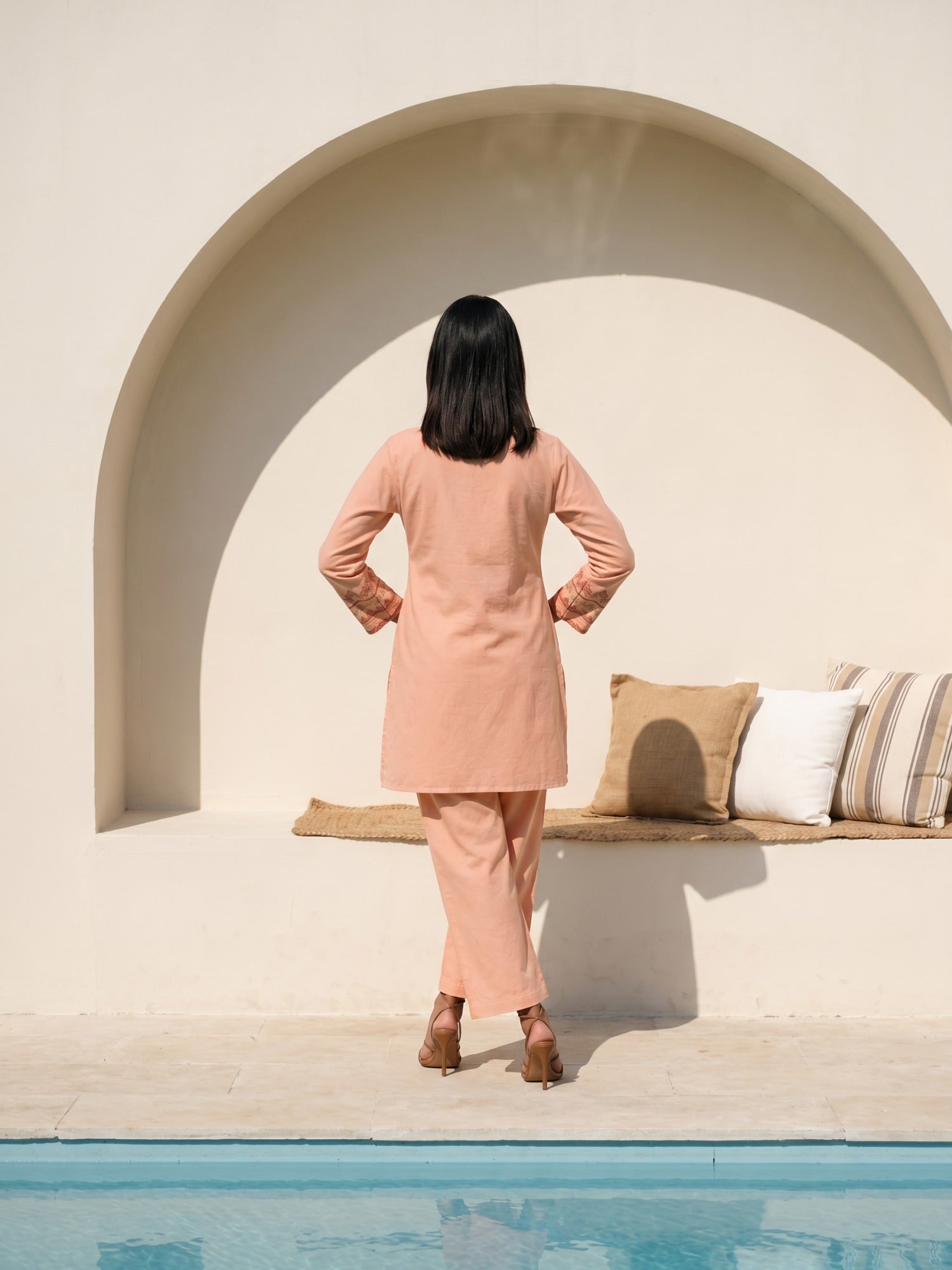 Philauri Cotton Embroidered Tunic with Palazzos
