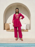 Philauri Cotton Embroidered Tunic with Trousers