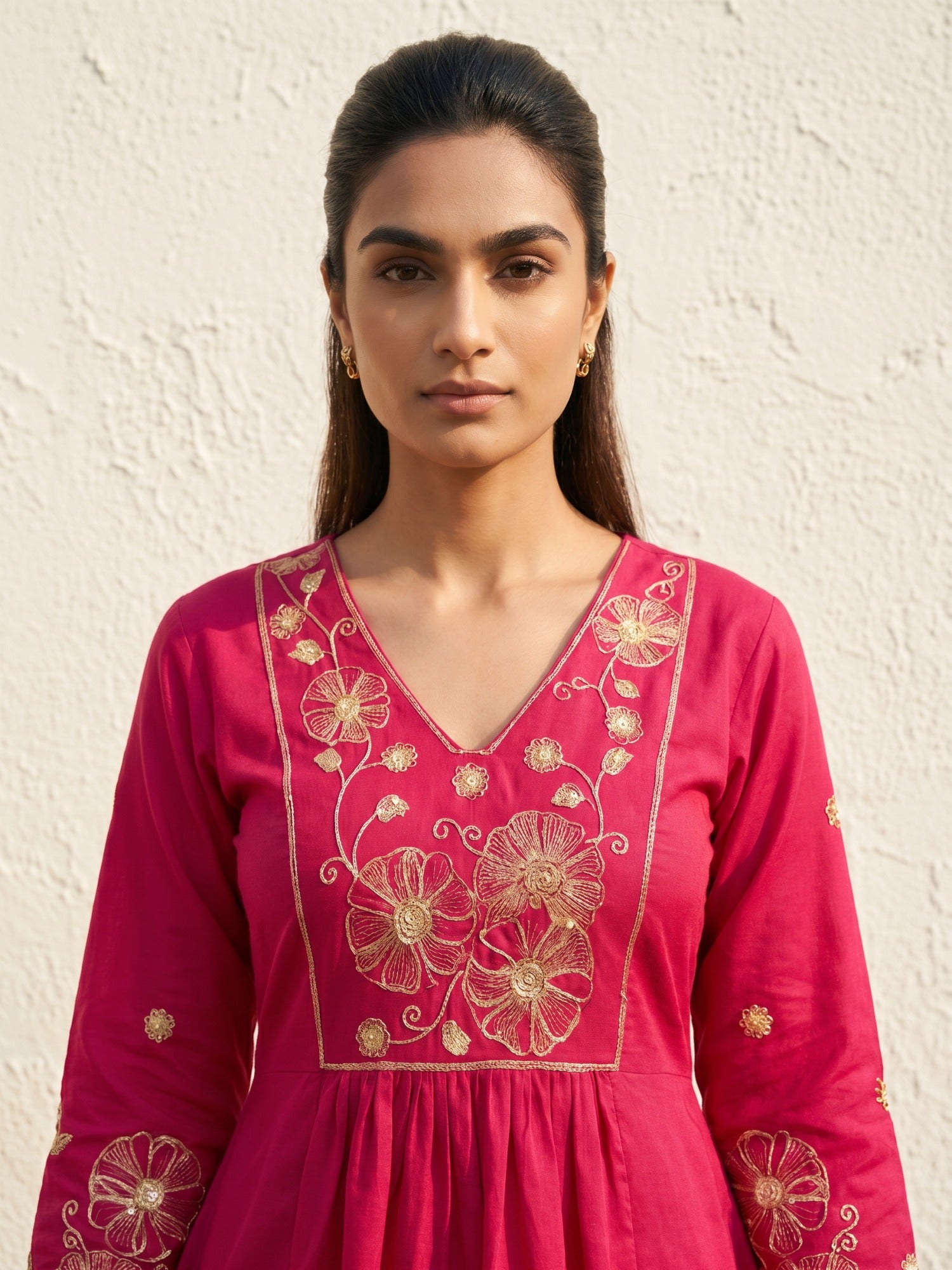Philauri Cotton Embroidered Tunic with Trousers