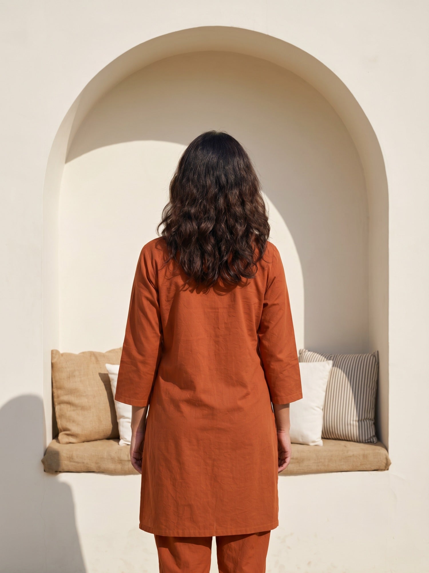 Philauri Cotton Embroidered Tunic with Trousers