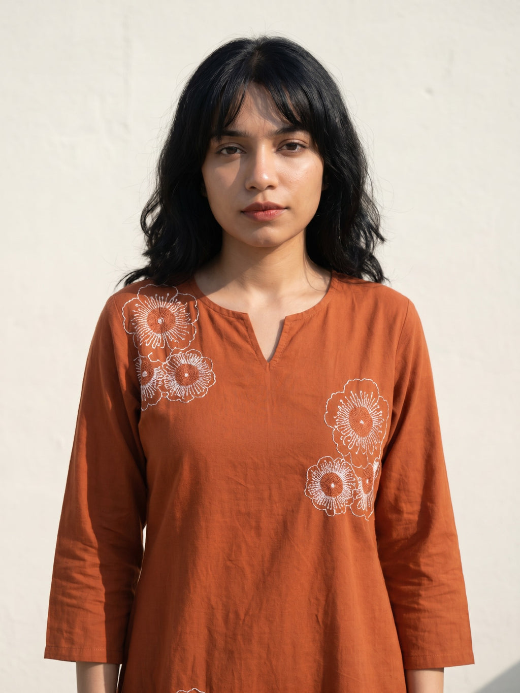 Philauri Cotton Embroidered Tunic with Trousers