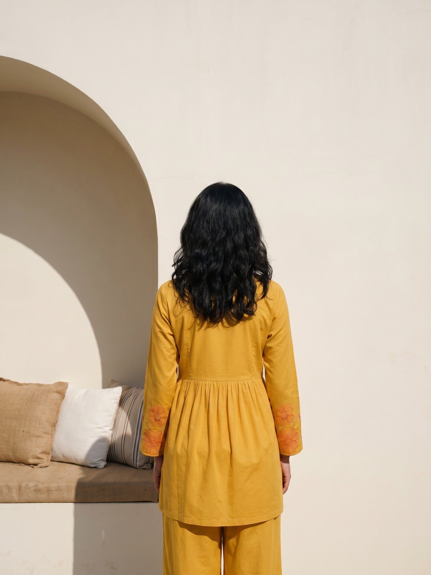 Philauri Cotton Embroidered Tunic with Trousers