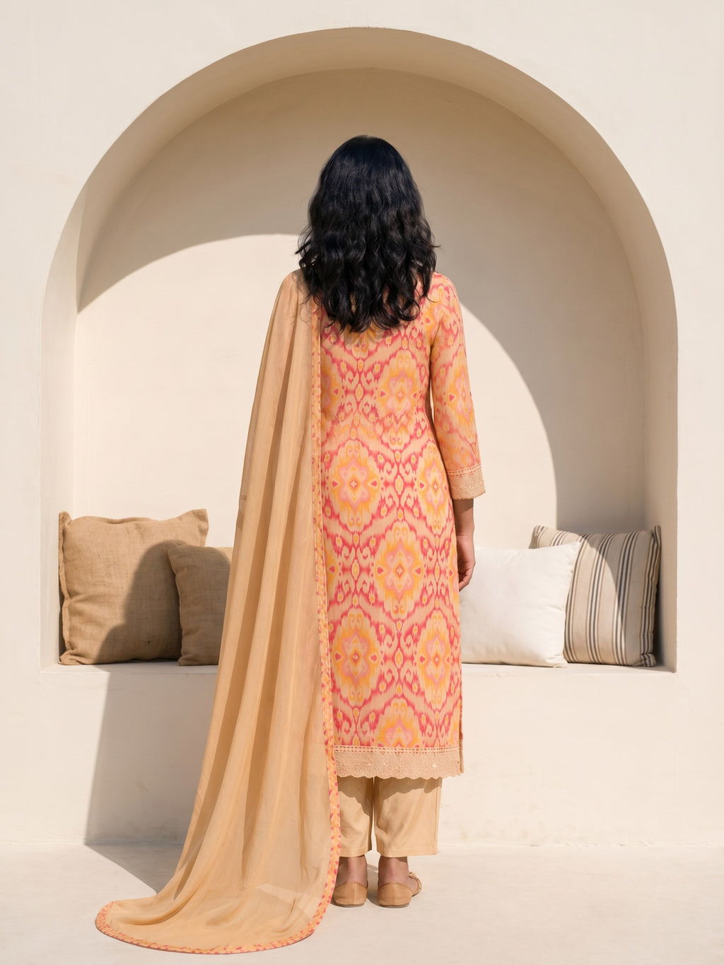 Philauri Women Ethnic Motifs Printed Regular Pure Cotton Kurta with Trousers & With Dupatta