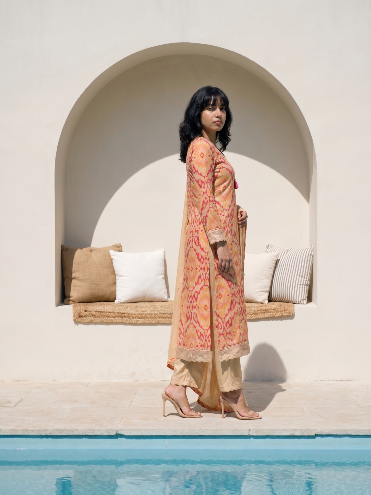 Philauri Women Ethnic Motifs Printed Regular Pure Cotton Kurta with Trousers & With Dupatta