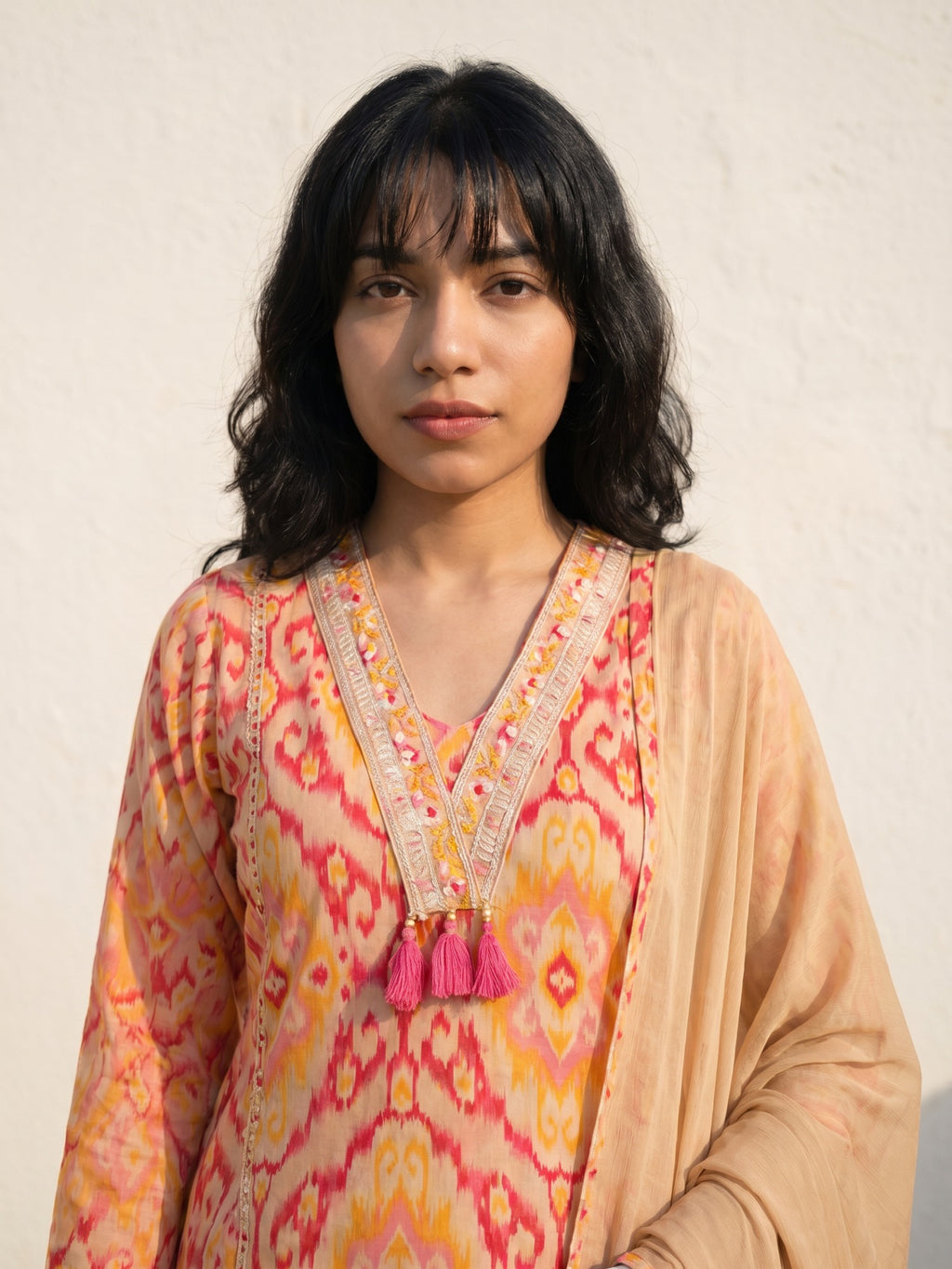 Philauri Women Ethnic Motifs Printed Regular Pure Cotton Kurta with Trousers & With Dupatta