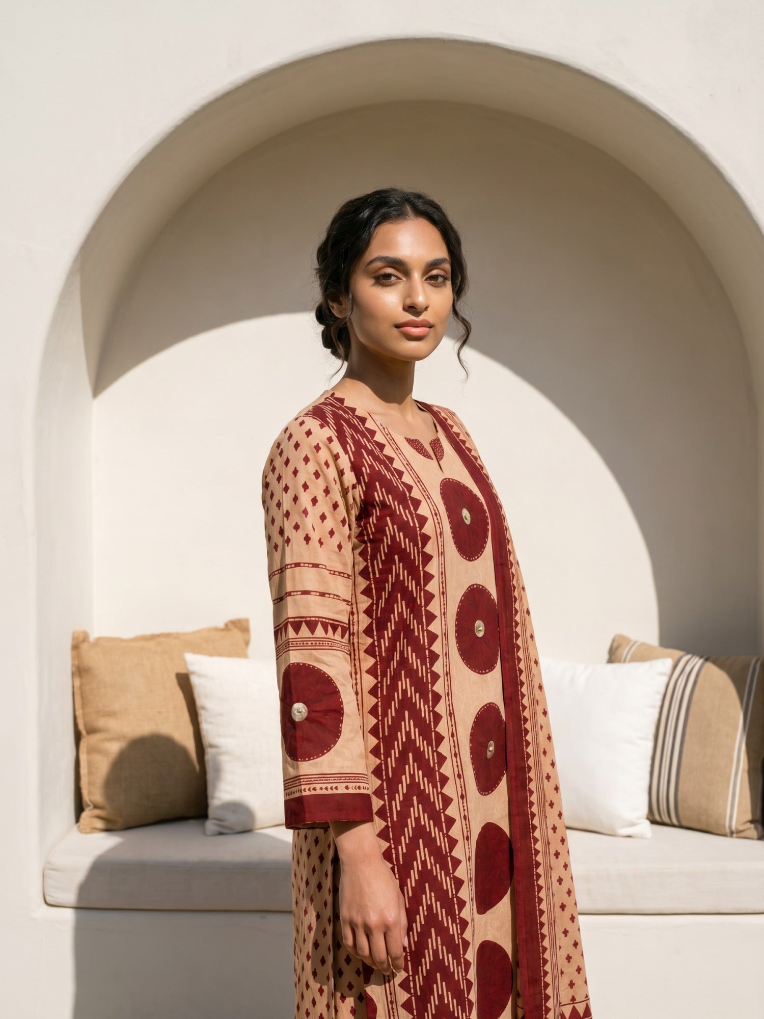 Philauri Women Printed Regular Pure Cotton Kurta with Trousers & With Dupatta