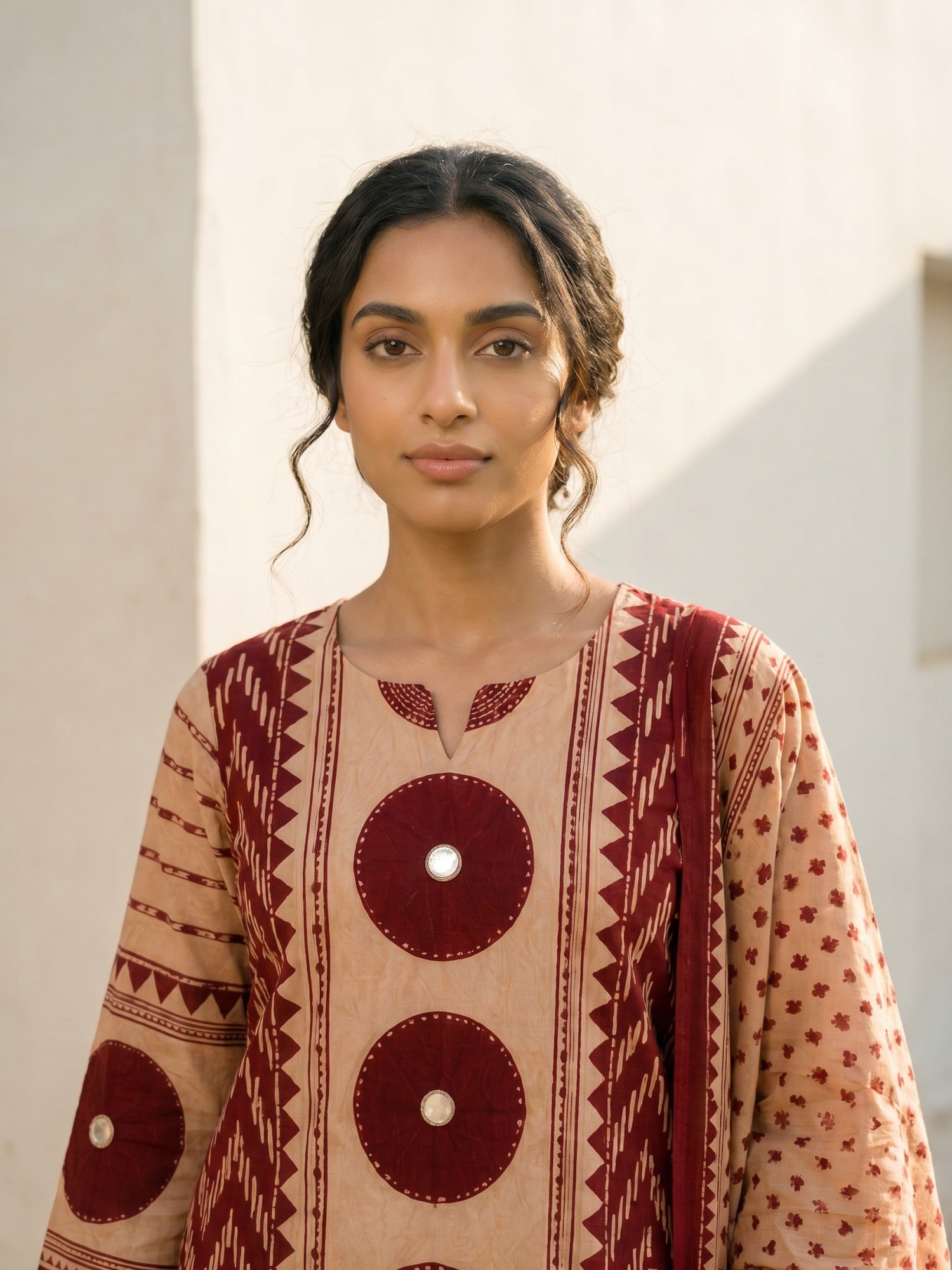 Philauri Women Printed Regular Pure Cotton Kurta with Trousers & With Dupatta