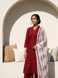 Philauri Women Floral Embroidered Regular Thread Work Pure Cotton Kurta with Palazzos & With Dupatta