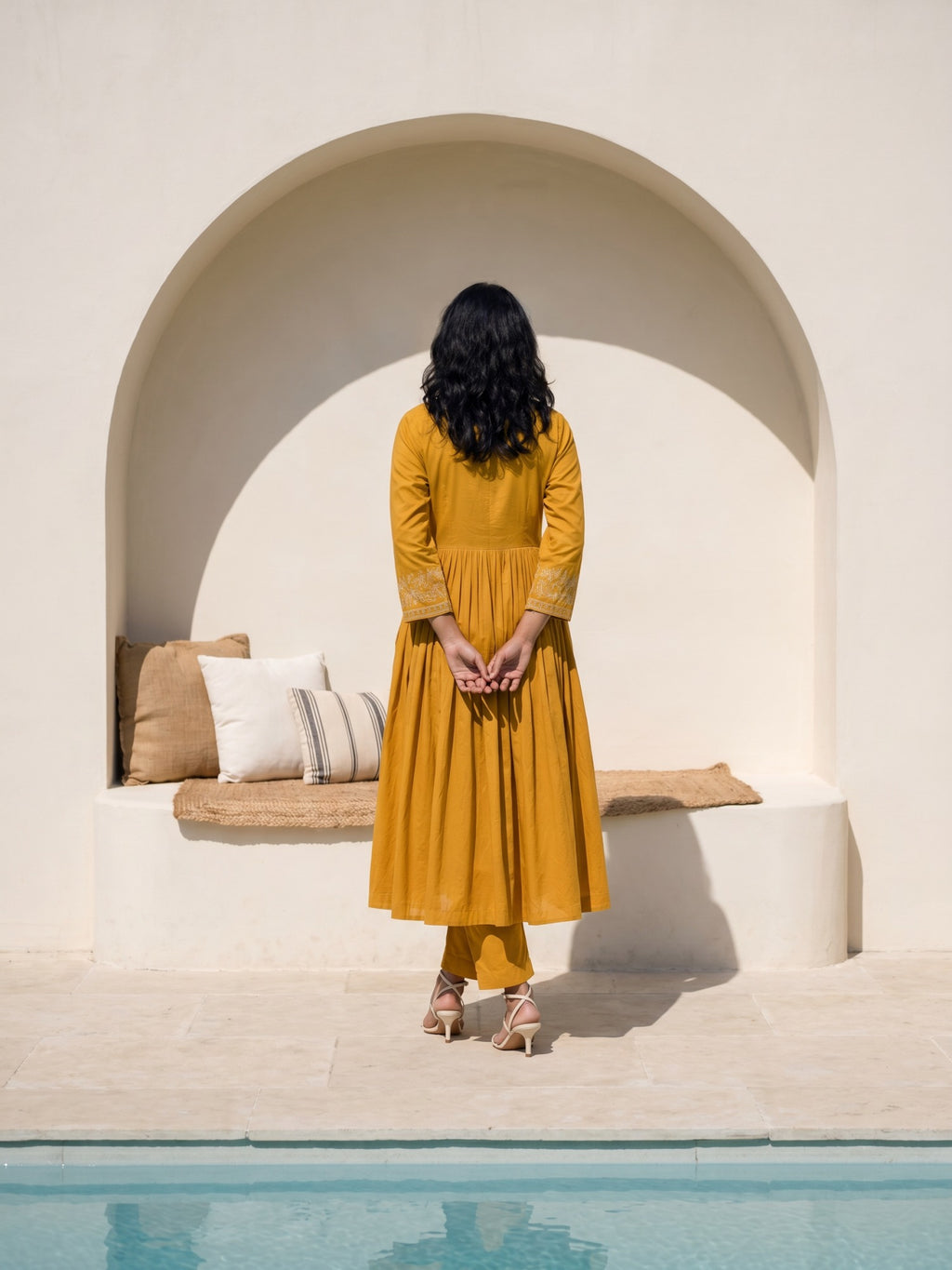 Philauri Women Ethnic Motifs Embroidered Regular Mirror Work Pure Cotton Kurta with Trousers & With Dupatta