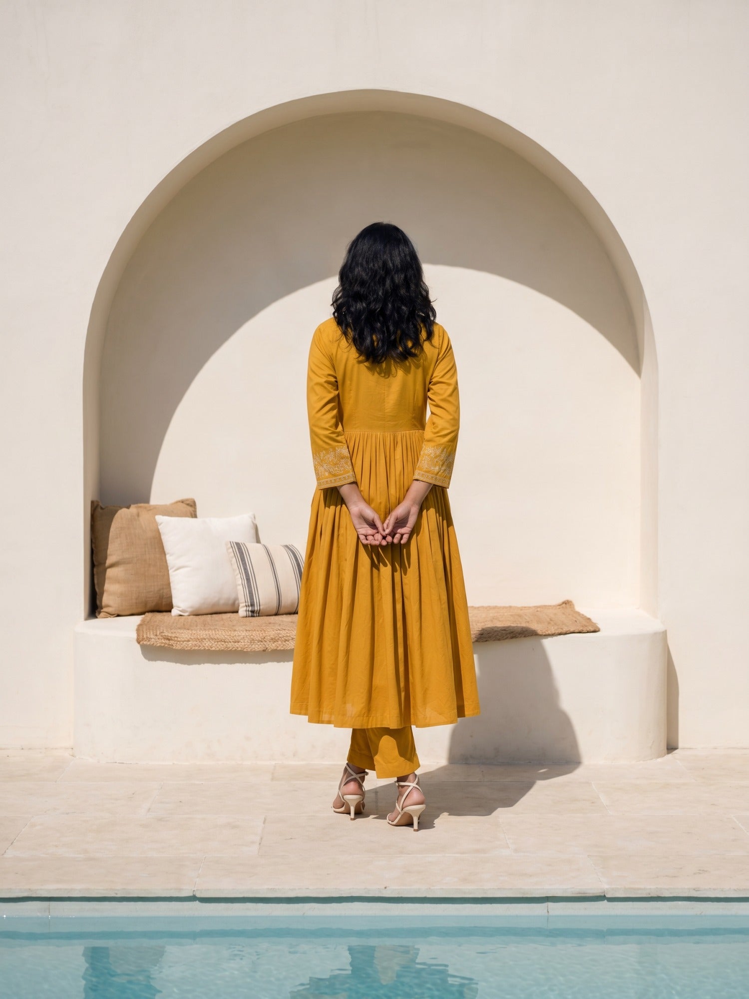 Philauri Women Ethnic Motifs Embroidered Regular Mirror Work Pure Cotton Kurta with Trousers & With Dupatta
