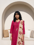 Philauri Women Ethnic Motifs Embroidered Regular Thread Work Pure Cotton Kurta with Trousers & With Dupatta