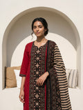 Philauri Women Ethnic Motifs Embroidered Regular Pure Cotton Kurta with Trousers & With Dupatta