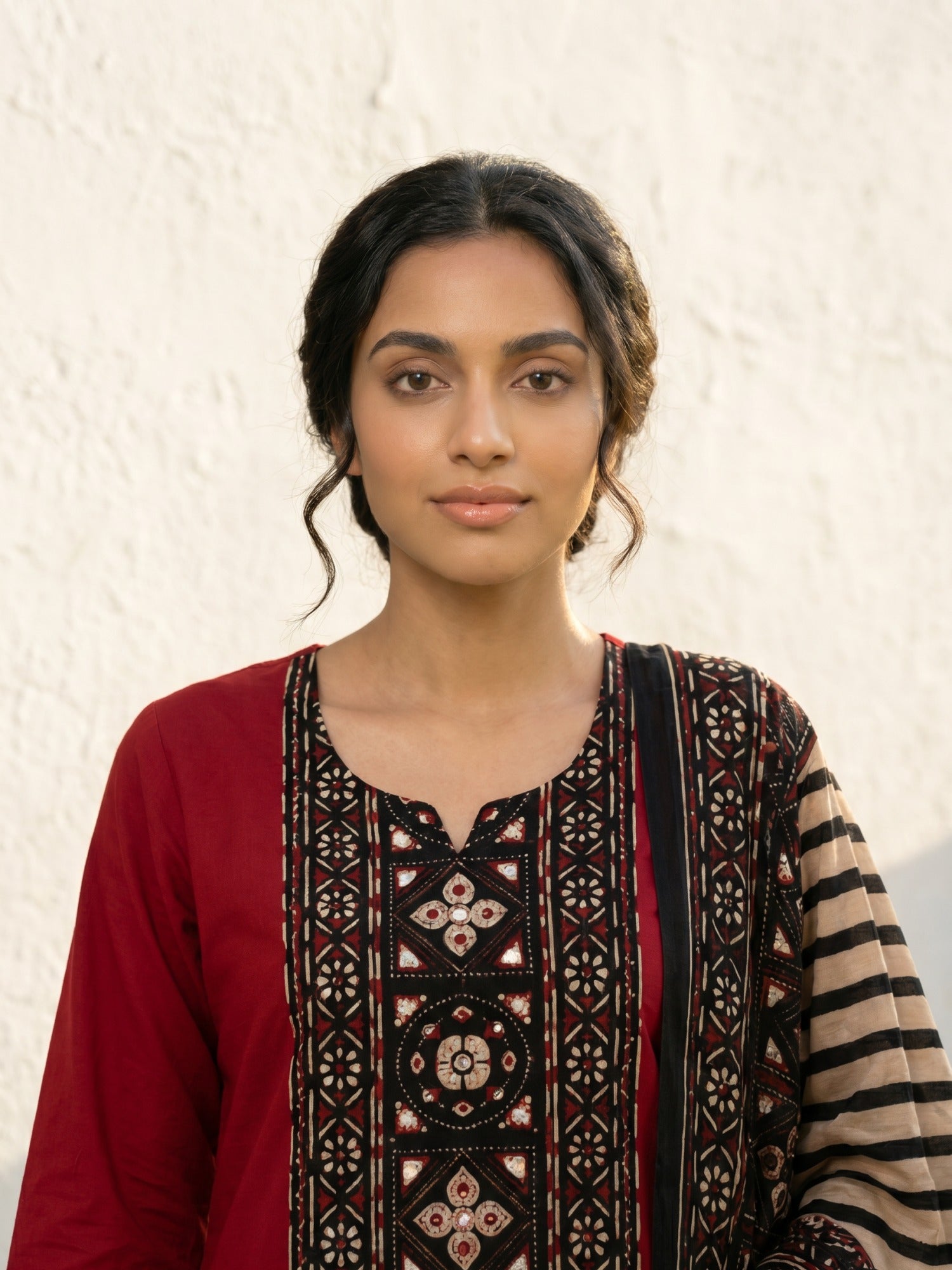 Philauri Women Ethnic Motifs Embroidered Regular Pure Cotton Kurta with Trousers & With Dupatta
