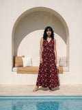 Philauri Floral Print A-Line Midi Dress
