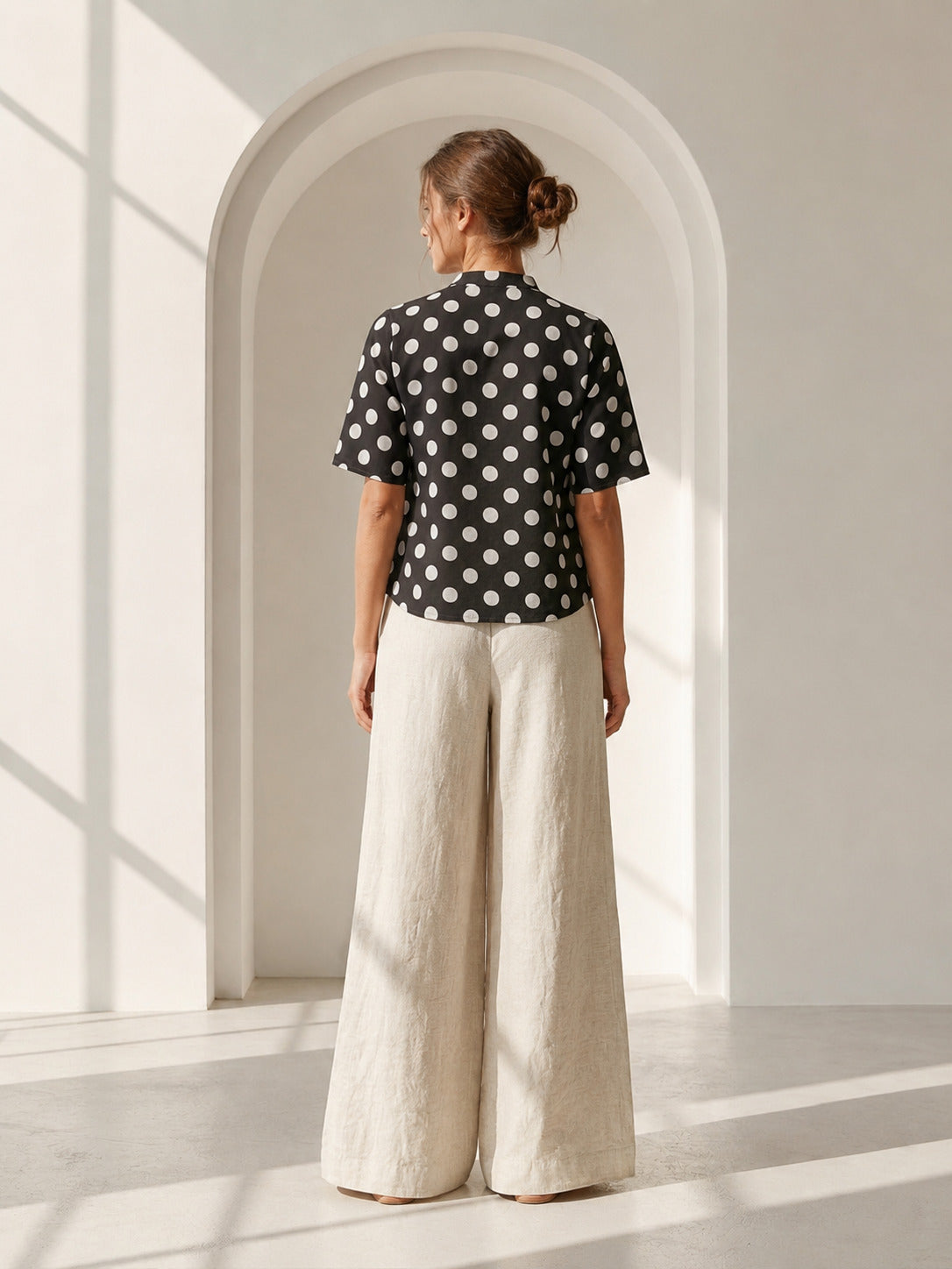 Philauri Polka Dot Print Cotton Top