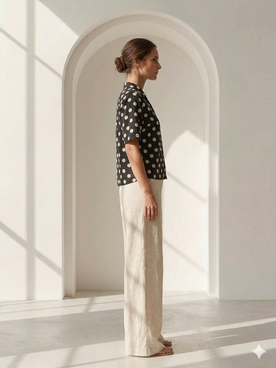 Philauri Polka Dot Print Cotton Top