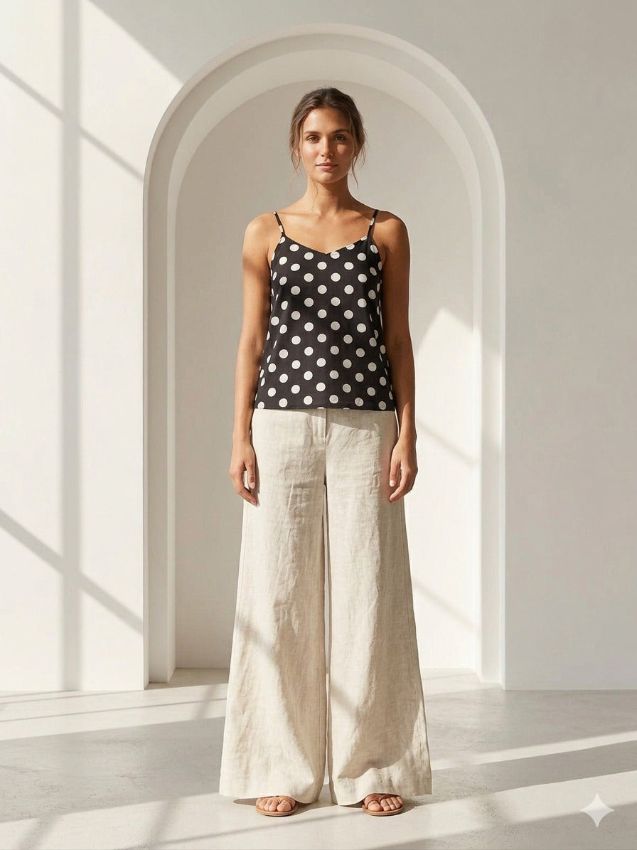 Philauri Polka Dot Print Cotton Top