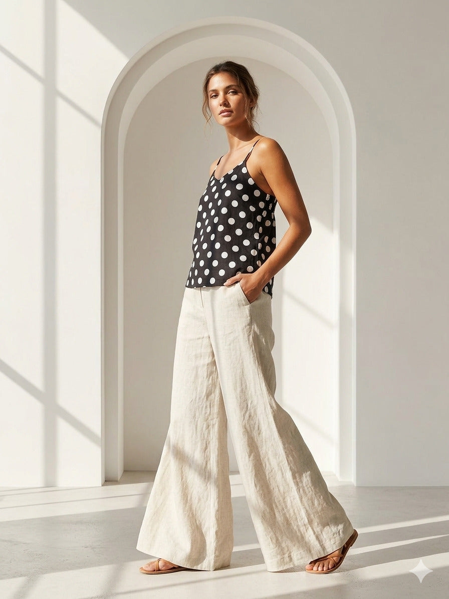 Philauri Polka Dot Print Cotton Top
