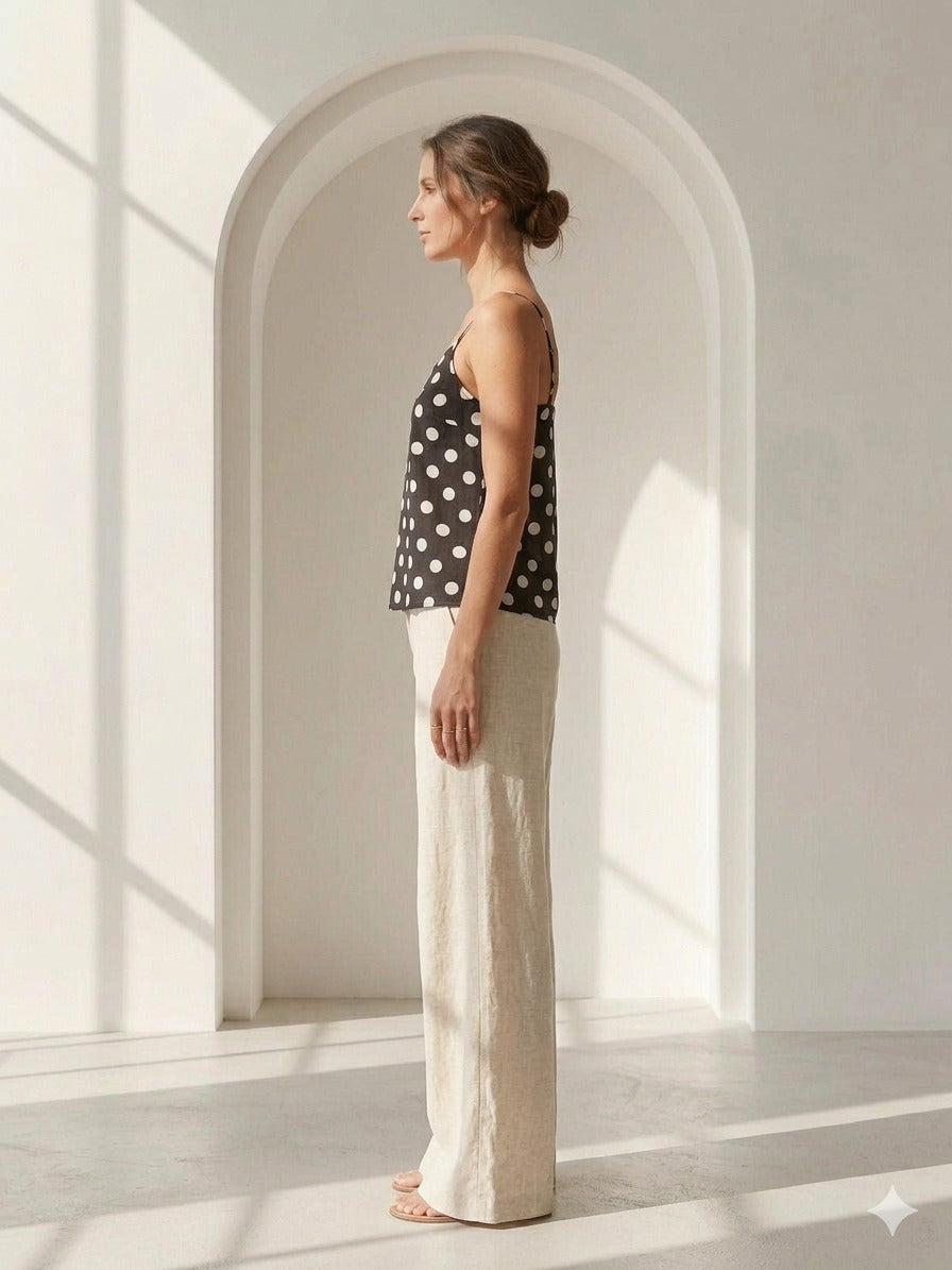Philauri Polka Dot Print Cotton Top
