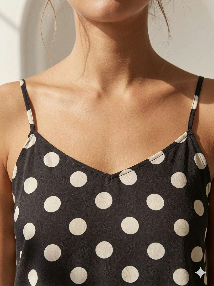Philauri Polka Dot Print Cotton Top