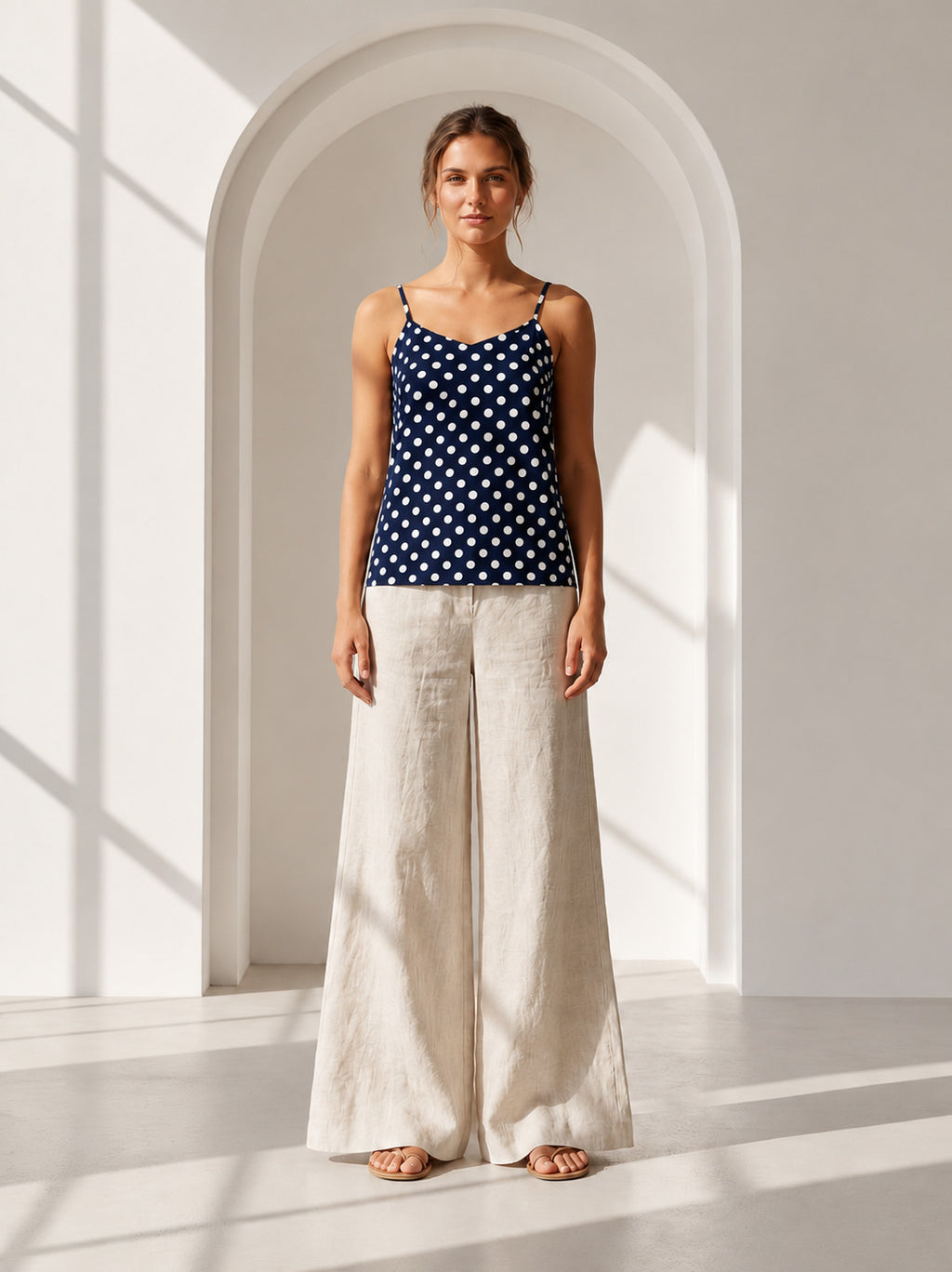 Philauri Polka Dot Print Cotton Top