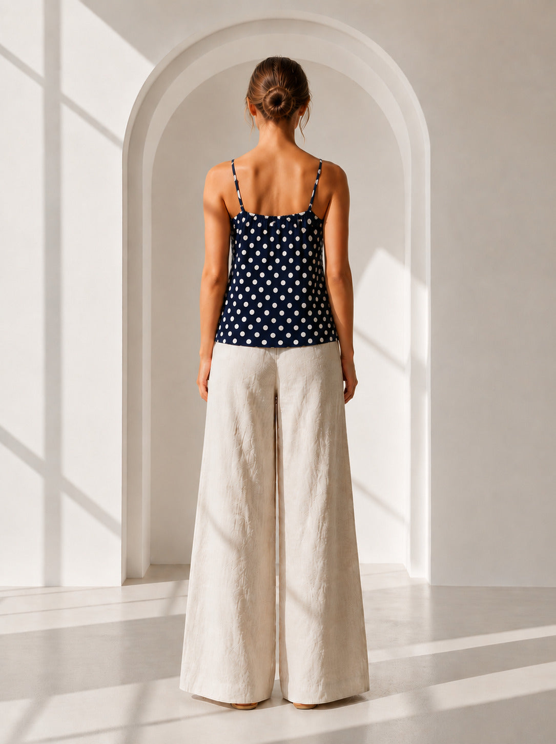 Philauri Polka Dot Print Cotton Top