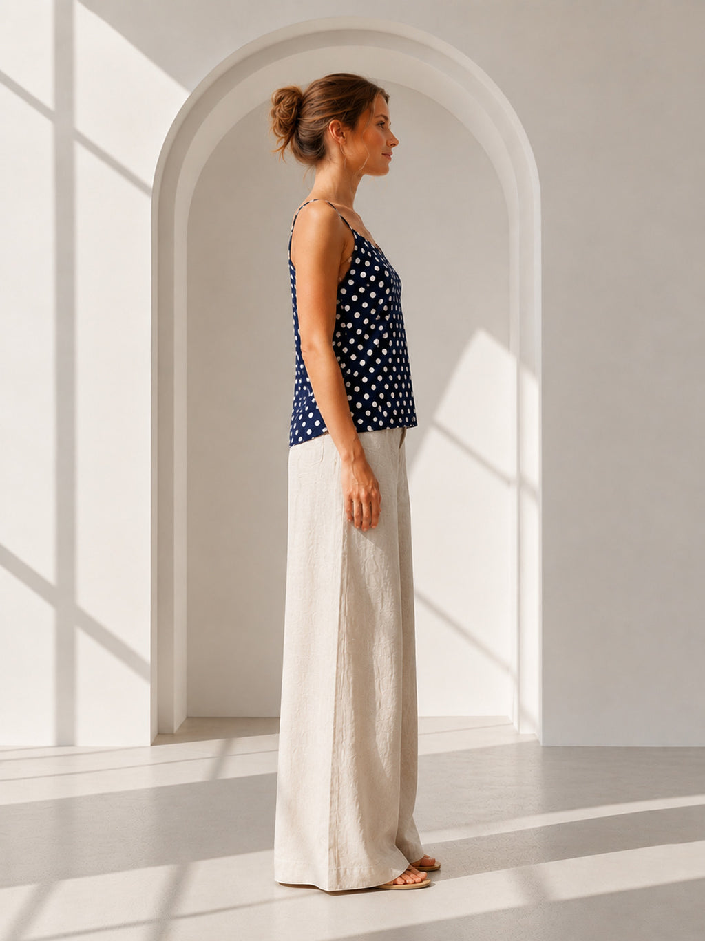 Philauri Polka Dot Print Cotton Top
