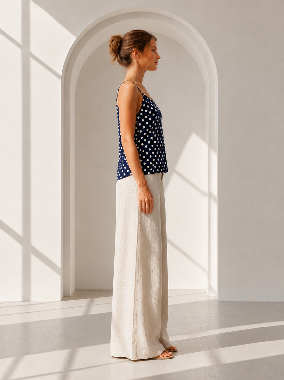 Philauri Polka Dot Print Cotton Top