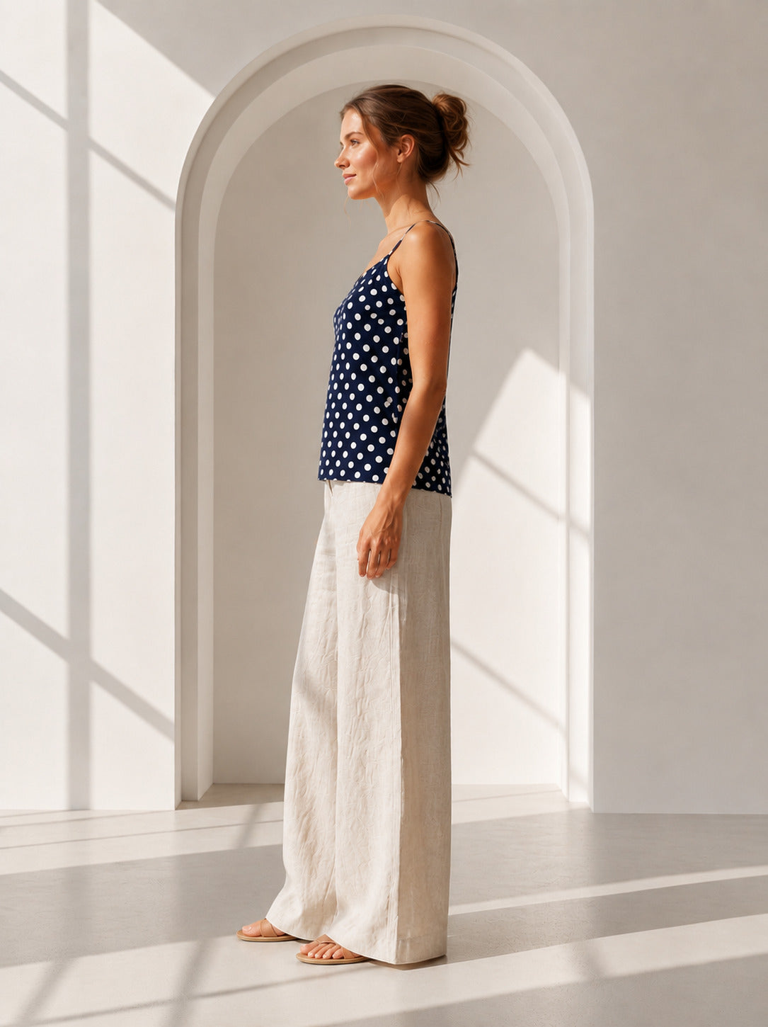 Philauri Polka Dot Print Cotton Top