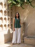 Philauri Geometric Print Ethnic Peplum Top