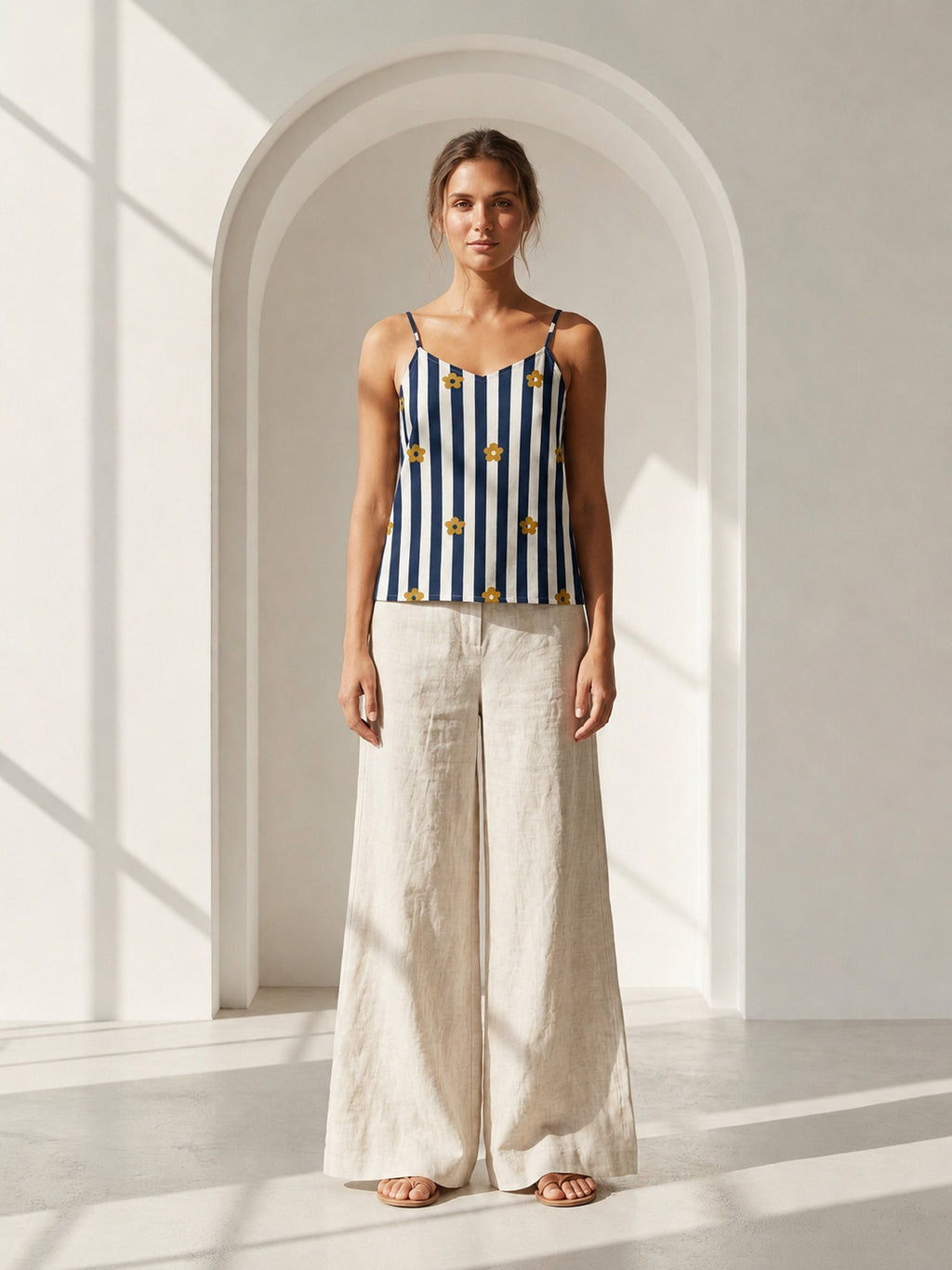 Philauri Striped Cotton Top