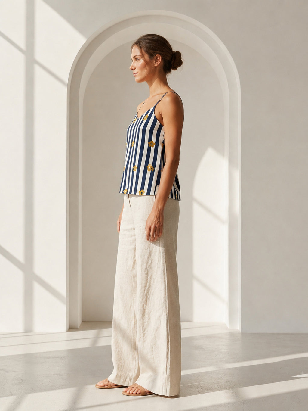 Philauri Striped Cotton Top