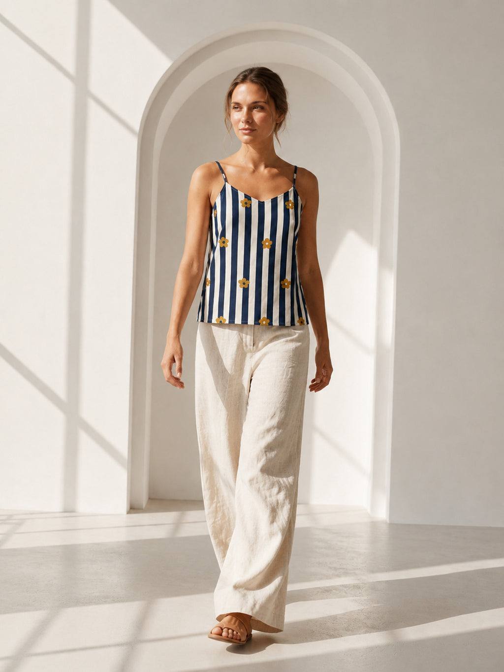 Philauri Striped Cotton Top