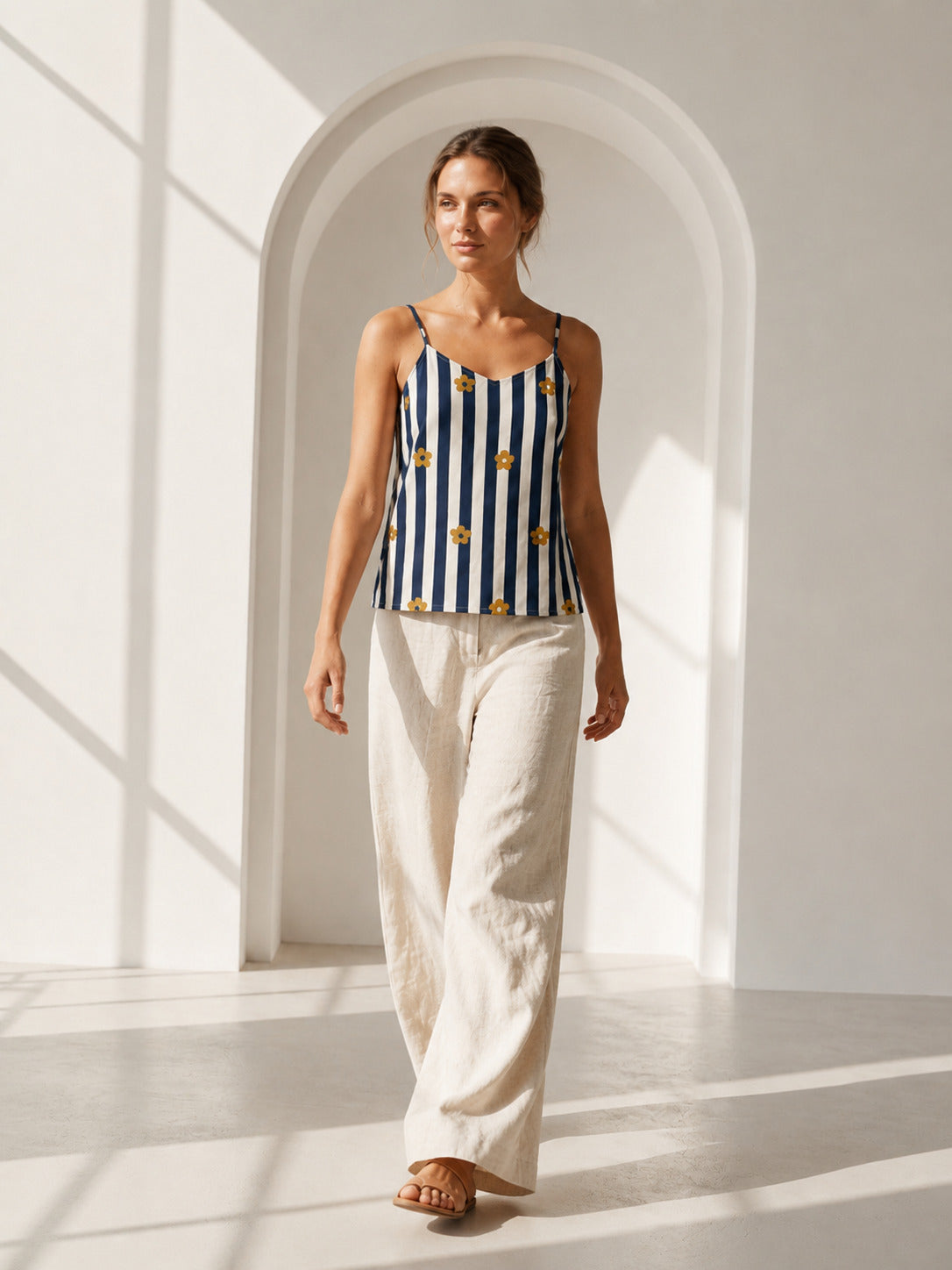 Philauri Striped Cotton Top