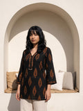 Philauri Ethnic Motifs Printed V-Neck Pure Cotton Kurti