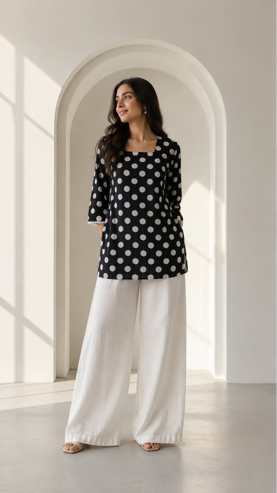 Philauri Square Neck Printed Ethnic Tunic