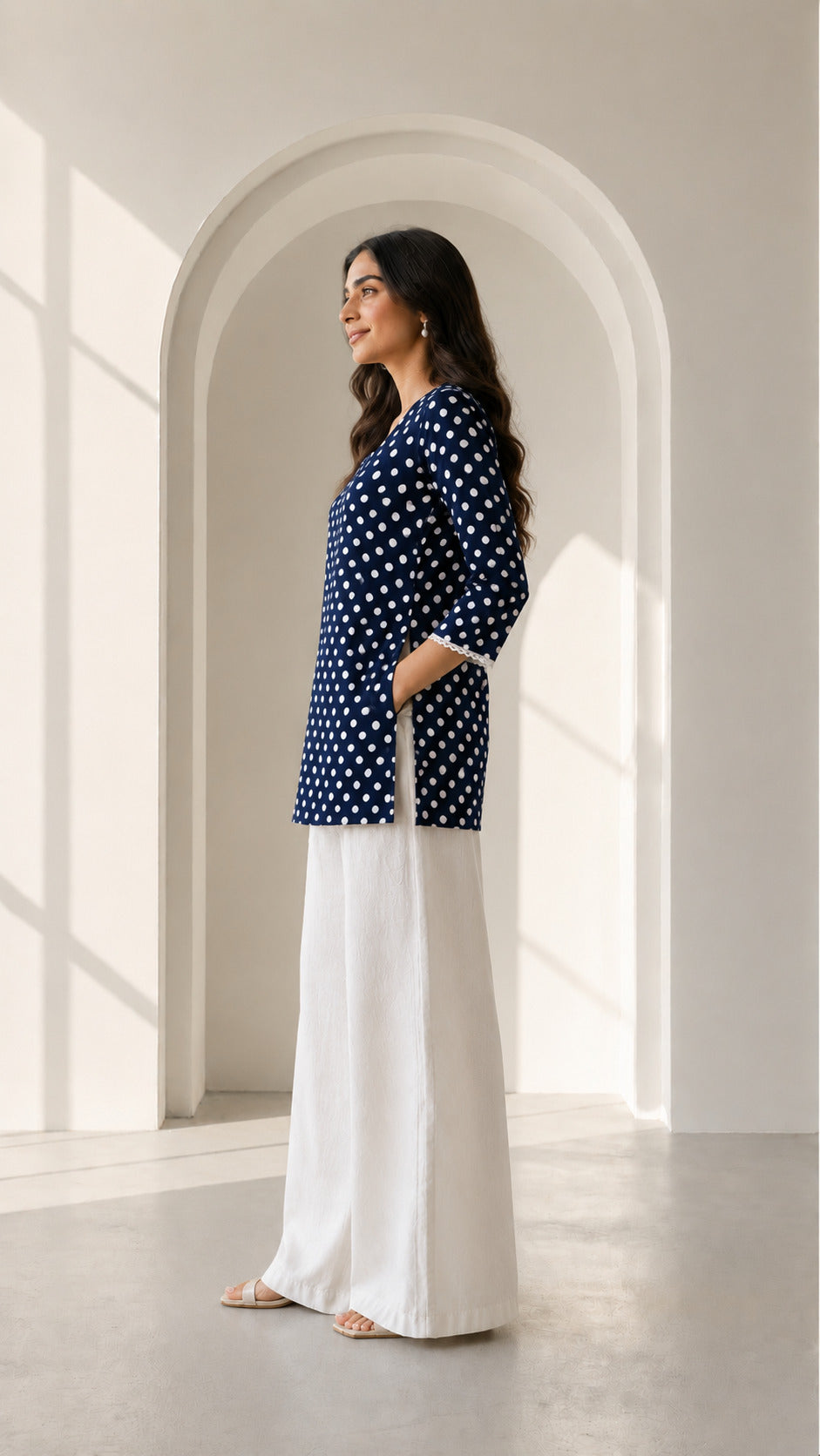 Philauri Square Neck Printed Ethnic Tunic