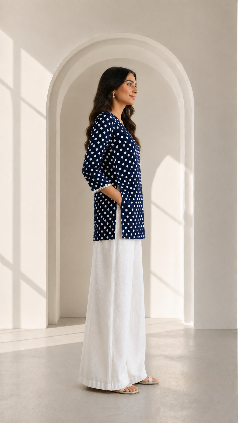 Philauri Square Neck Printed Ethnic Tunic