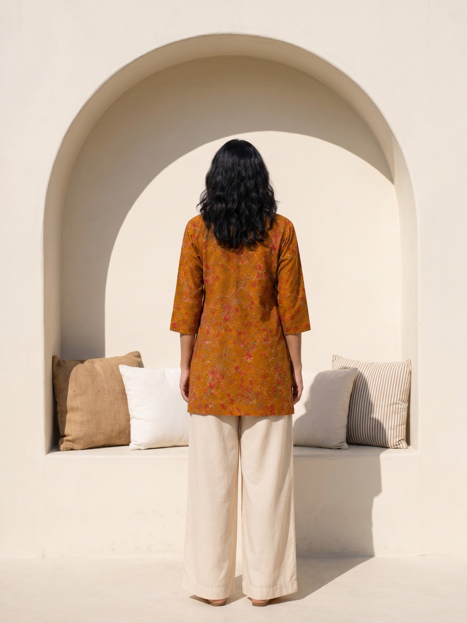 Philauri Floral Printed Pure Cotton Empire Kurti